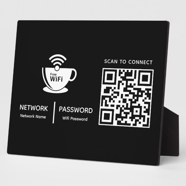 Placa Expositora Escaneo inalámbrico de código QR para conectar el  (Lado)