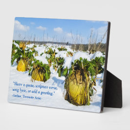 Placa Expositora Escasez de invierno en nieve - Personalizada