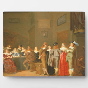 Placa Expositora Escena de corte, 1644 (aceite sobre lienzo)
