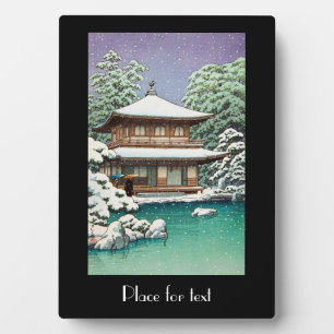 Placa Expositora Escena de invierno de Hasui Kawase, japonés orient