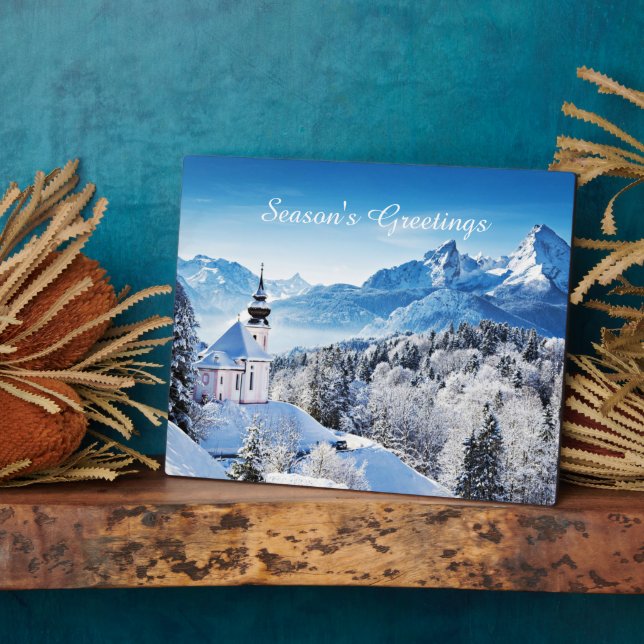 Placa Expositora Escena de invierno personalizada  (Lado)
