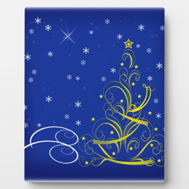Placa Expositora Escenario de Navidades azules (Frente)
