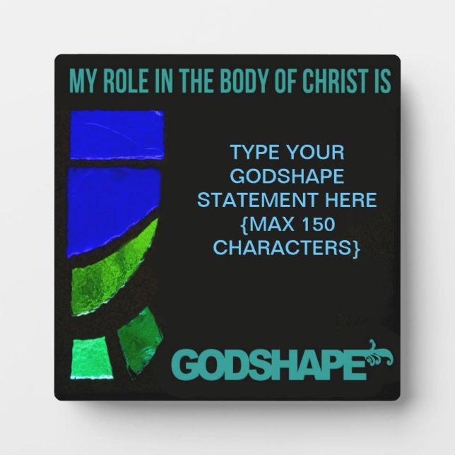 Placa Expositora ESCRITORIO DE LA DECLARACIÓN GodShape - VIDRIO PER (Frente)