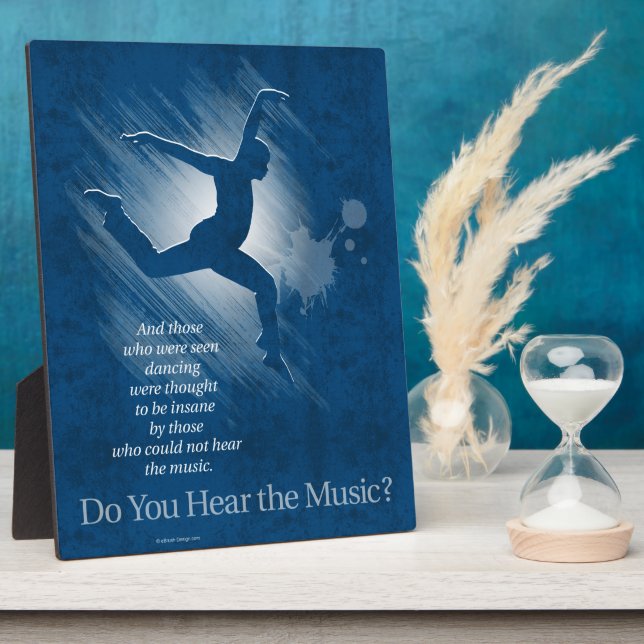 Placa Expositora ¿Escuchas La Música? (Lado)