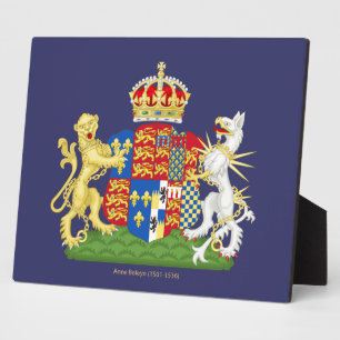 Placa Expositora Escudo de armas Anne Boleyn