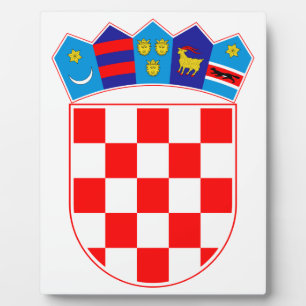 Placa Expositora Escudo De Armas De Croacia