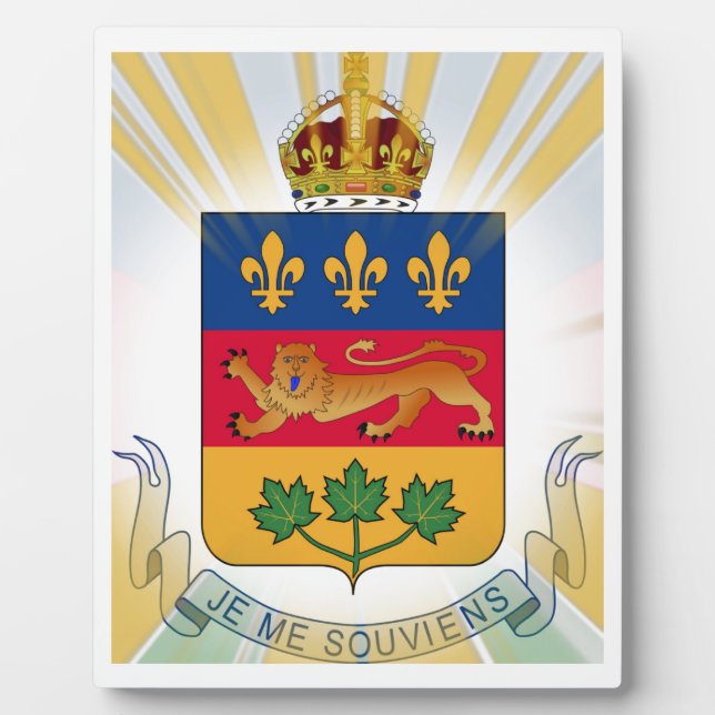 Placa Expositora Escudo de armas de Quebec (Frente)
