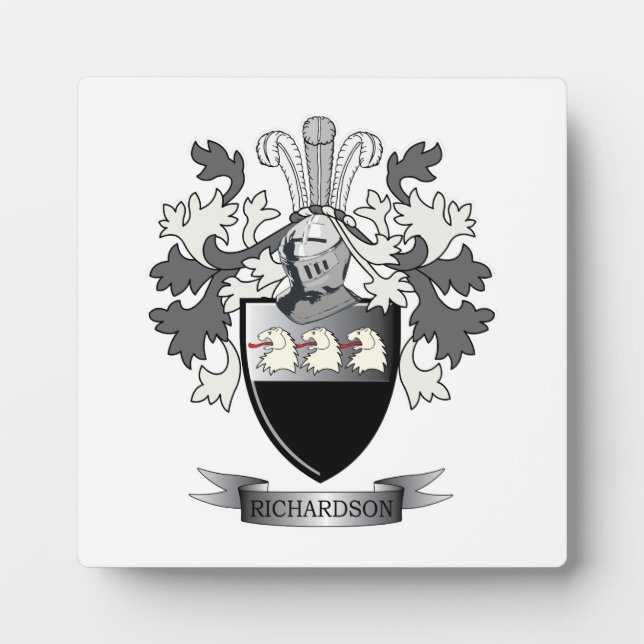 Placa Expositora Escudo de armas de Richardson (Frente)