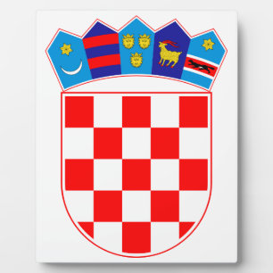 Placa Expositora Escudo de Croacia, Emblema croata, Hrvatska