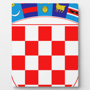 Placa Expositora Escudo de Croacia, Emblema croata, Hrvatska