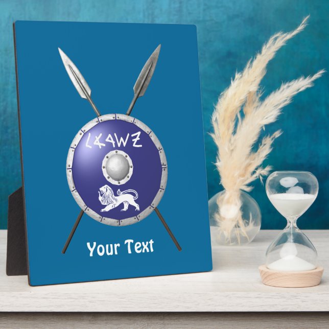 Placa Expositora Escudo Macabee Y Spears (Lado)