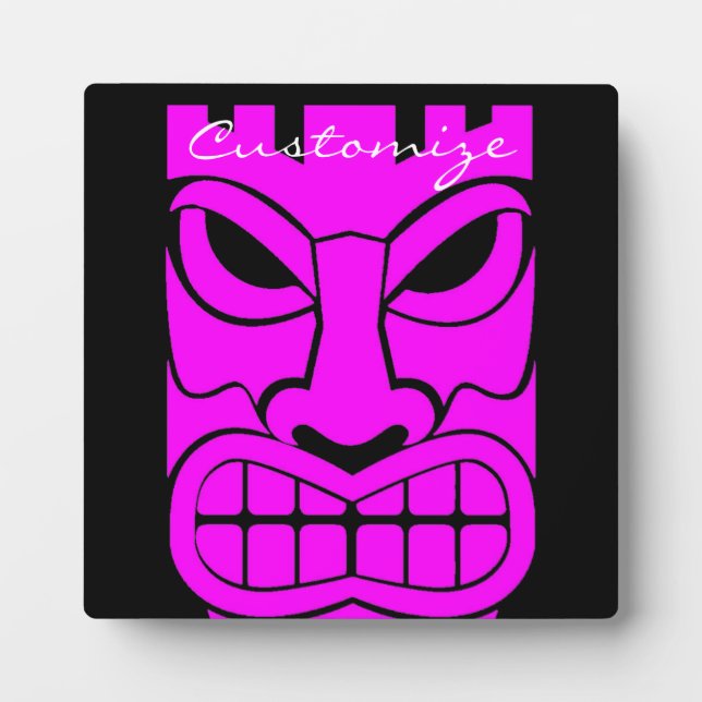 Placa Expositora Escultura rosa de Tiki Thunder_Cove (Frente)