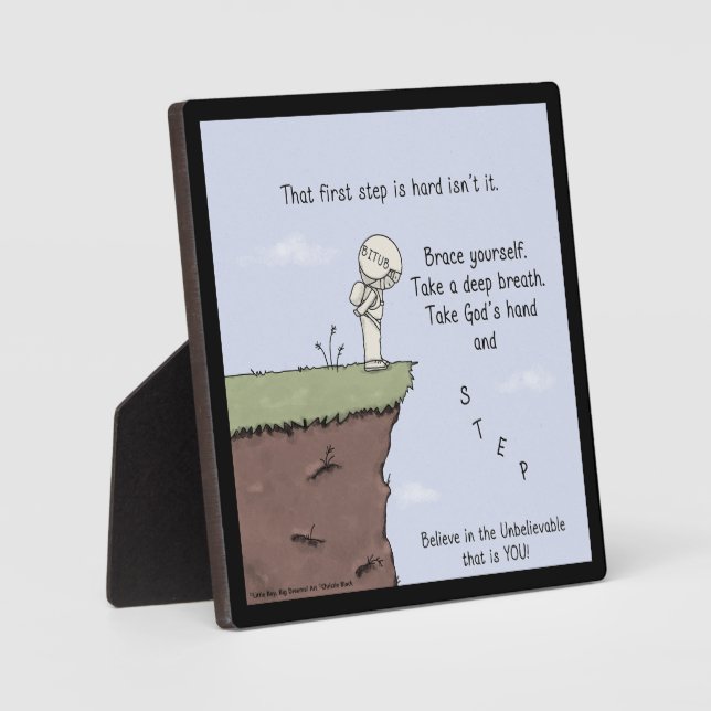 Placa Expositora Ese primer paso (Anverso)