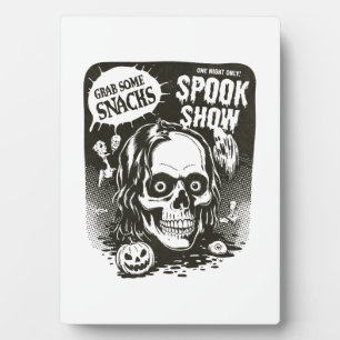 Placa Expositora Espectáculo de terror de Halloween vintage