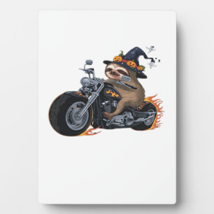 Placa Expositora Espeluznante moto montada en Halloween Biker Fun C