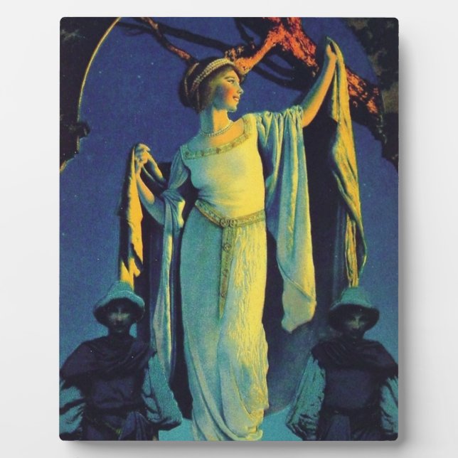 Placa Expositora Espíritu De La Noche - Maxfield Parrish (Frente)