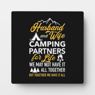 Placa Expositora Esposo Y Esposa Camping Partner For Life