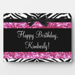 Placa Expositora Espuma rosa caliente zebra de chica
