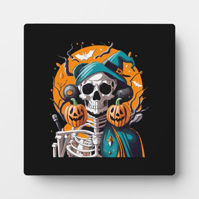 Placa Expositora Esqueleto y calabaza (Frente)