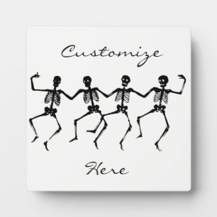 Placa Expositora Esqueletos bailarines Halloween Thunder_Cove