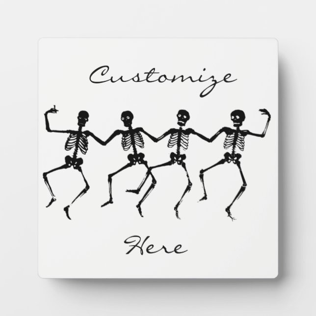 Placa Expositora Esqueletos bailarines Halloween Thunder_Cove (Frente)