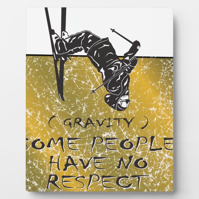 Placa Expositora Esquiador de gravedad (Frente)