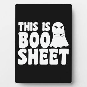 Placa Expositora Esta Es La Hoja De Boo Ghost Funny Halloween