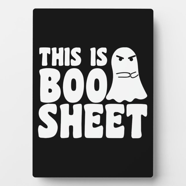 Placa Expositora Esta Es La Hoja De Boo Ghost Funny Halloween (Frente)