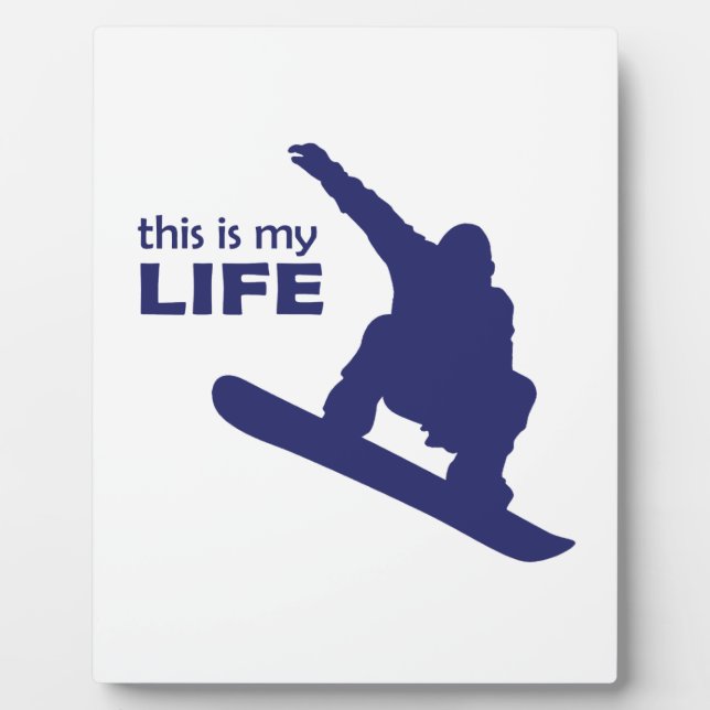 Placa Expositora Esta es mi vida (Snowboarding) (Frente)