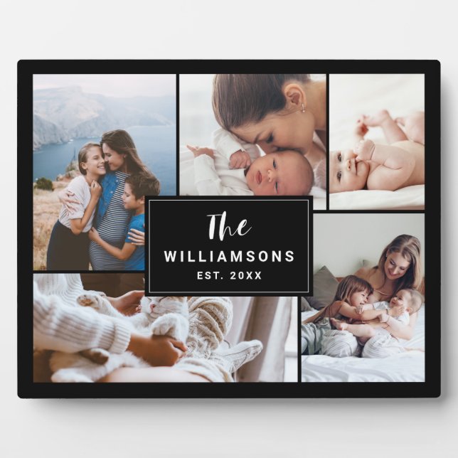 Placa Expositora Establecimiento de Collage de fotos múltiple famil (Frente)
