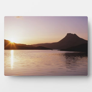 Placa Expositora Estac Pollaidh puesta de sol Escocia