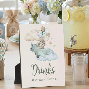Placa Expositora Estación de Bebidas para Baby Shower No Puedo Espe