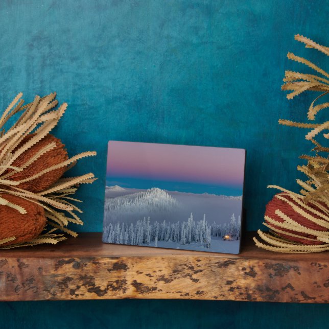 Placa Expositora Estación de montaña Whitefish, Montana (Lado)