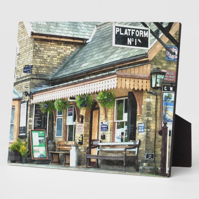 PLACA EXPOSITORA ESTACIÓN DE TREN ANTIGUA (Lado)