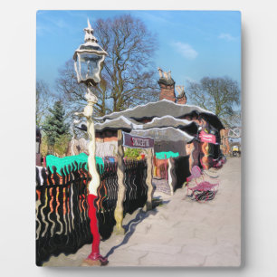 PLACA EXPOSITORA ESTACIONES DE TREN ANTIGUAS