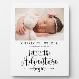 Placa Expositora Estadísticas de recién nacidos de bebé fotográfico