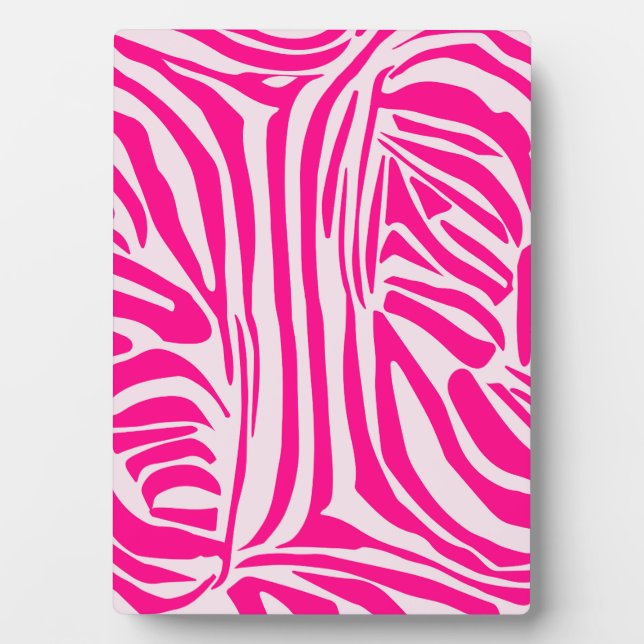 Placa Expositora Estampado de cebra rosa (Frente)
