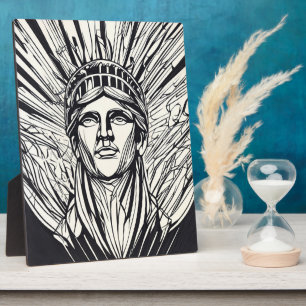 Placa Expositora Estatua abstracta moderna del arte de la libertad