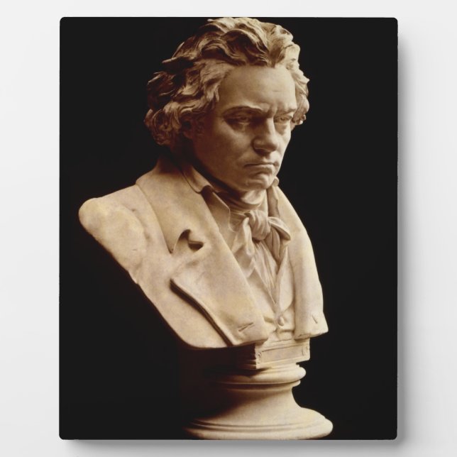 Placa Expositora Estatua de Beethoven bust (Frente)