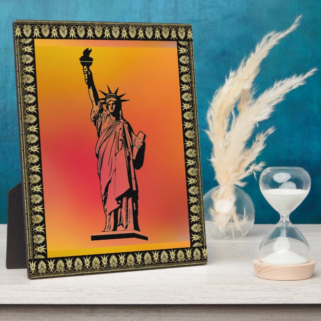 Placa Expositora Estatua de la Libertad (Lado)