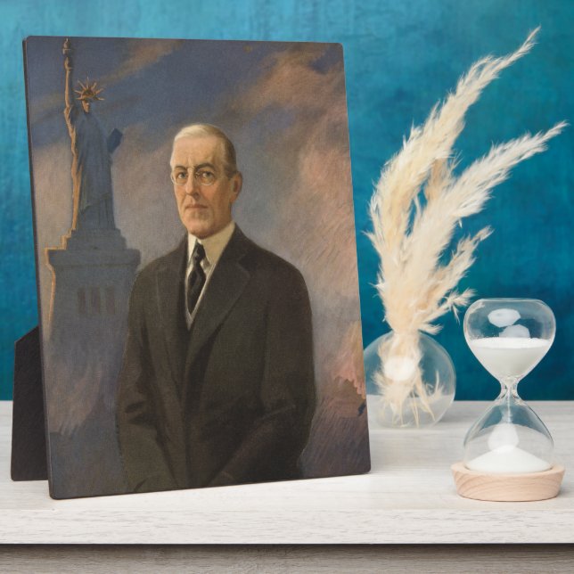 Placa Expositora Estatua de la Libertad y Presidente Woodrow Wilson (Lado)