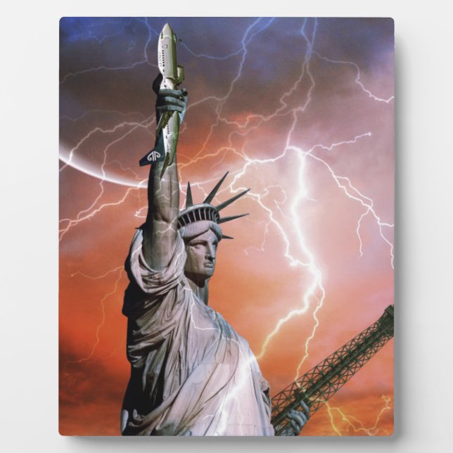 Placa Expositora Estatua de la Luz de la Libertad. (Frente)