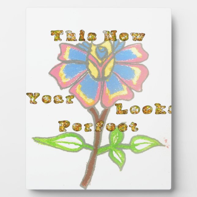 Placa Expositora Este Año Nuevo se ve perfecto para imprimir texto  (Frente)