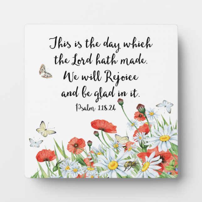 Placa Expositora Este es el día en que el Señor hizo KJV (Frente)