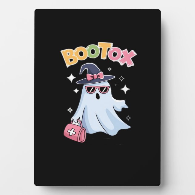 Placa Expositora Esteticista Botox Halloween Enfermera estética Pla (Frente)