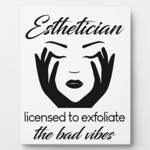 Placa Expositora Esteticista Con Licencia Para Exfoliar