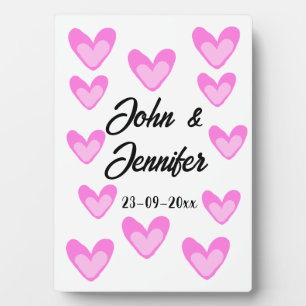 Placa Expositora estilo de texto minimalista simple blanco corazón