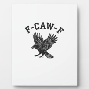 Placa Expositora Estilo Estético de Cuervo Divertido F-Caw-F