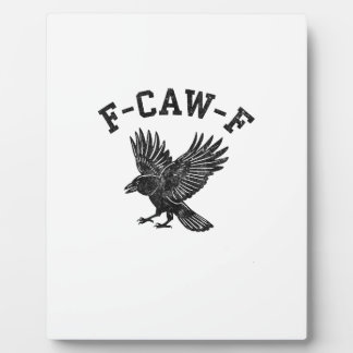 Placa Expositora Estilo Estético de Cuervo Divertido F-Caw-F
