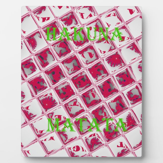 Placa Expositora Estilo Hakuna Matata Rojo (Frente)